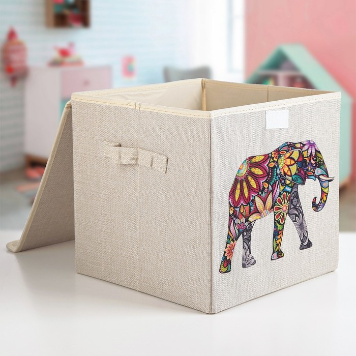 Короб стеллажный для хранения «Слон», 30×30×28,5 см - фото 2 - id-p199293779