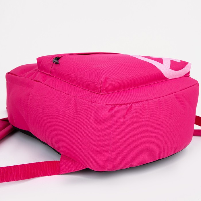 Рюкзак на молнии, наружный карман, цвет розовый - фото 3 - id-p199281207
