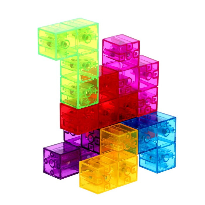 Конструктор магнитный «Магический куб», 7 деталей, 54 задания - фото 2 - id-p199288266