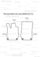 Ворсовые автоковрики Mercedes-Benz SL-class (R230) (01-11) Салон, Premium, Черный