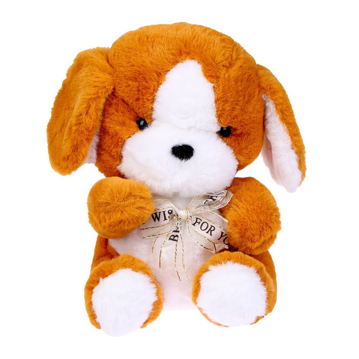 Мягкая игрушка «Пёсик с бантом», цвета МИКС - фото 1 - id-p199290187