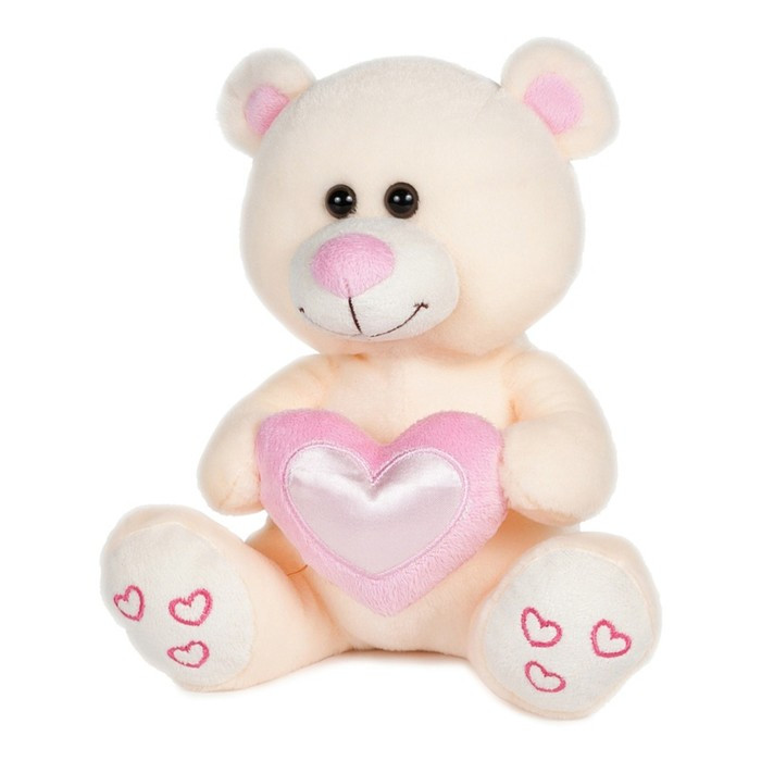 Мягкая игрушка «Мишка влюбленный», цвет бежевый, 22 см - фото 1 - id-p199290221