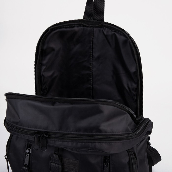 Рюкзак на молнии, наружный карман, цвет чёрный - фото 8 - id-p199281289