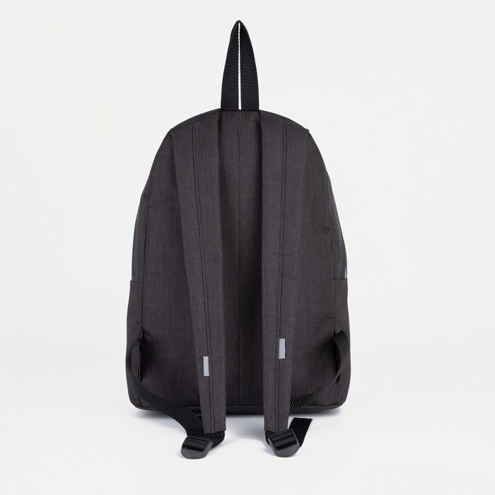 Рюкзак на молнии, наружный карман, цвет чёрный - фото 3 - id-p199281290