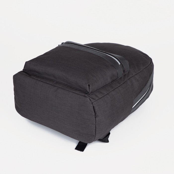 Рюкзак на молнии, наружный карман, цвет чёрный - фото 4 - id-p199281290