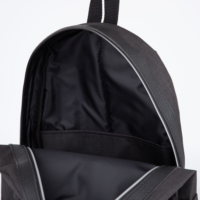 Рюкзак на молнии, наружный карман, цвет чёрный - фото 6 - id-p199281290