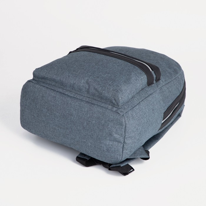 Рюкзак на молнии, наружный карман, цвет темно-серый - фото 4 - id-p199281294