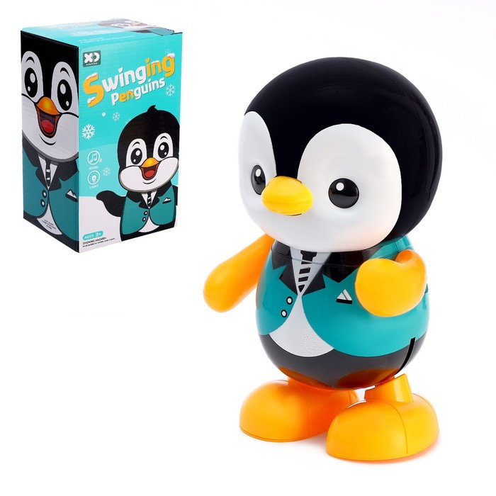 Игрушка «Пингвинёнок», работает от батареек, танцует, световые и звуковые эффекты - фото 1 - id-p199295379