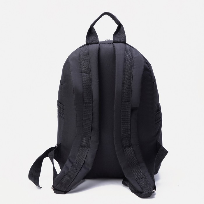 Рюкзак на молнии, 5 наружных карманов, цвет чёрный - фото 3 - id-p199281298