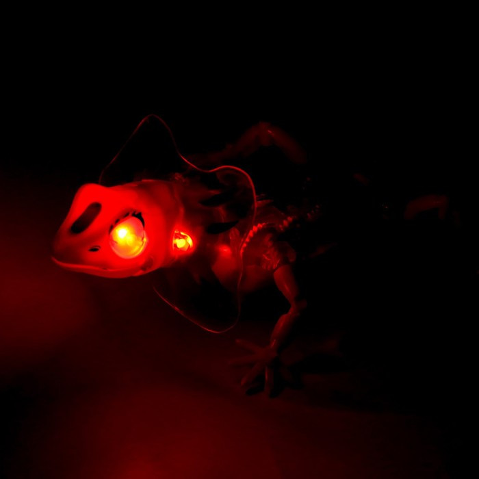 Ящерица «Шестерёнки», свет, работает от батареек, цвет красный - фото 4 - id-p199295384