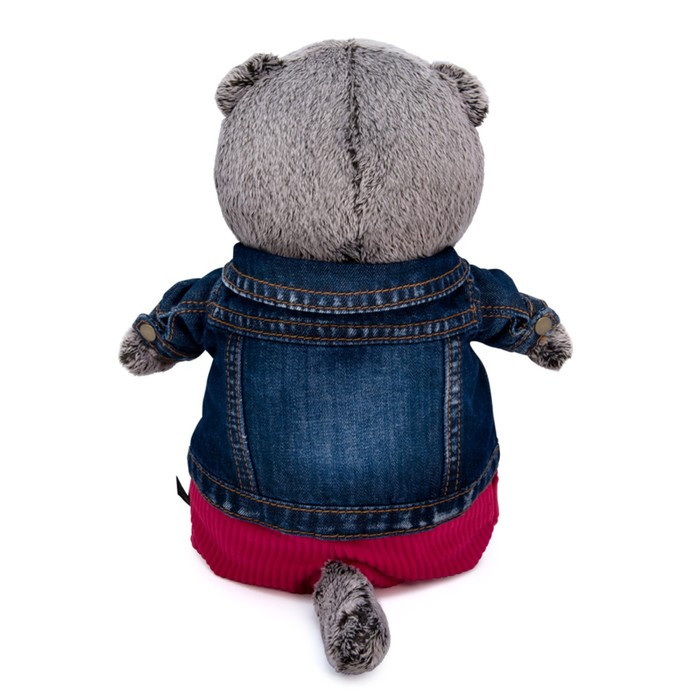 Мягкая игрушка «Басик в джинсовой куртке и малиновых штанах», 25 см - фото 6 - id-p199291218