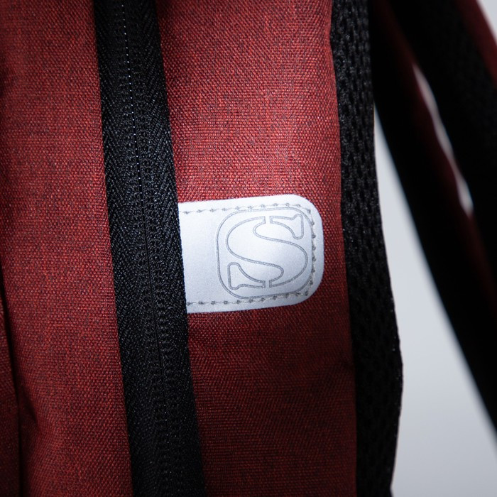 Рюкзак на молнии, наружный карман, цвет красный - фото 5 - id-p199281327