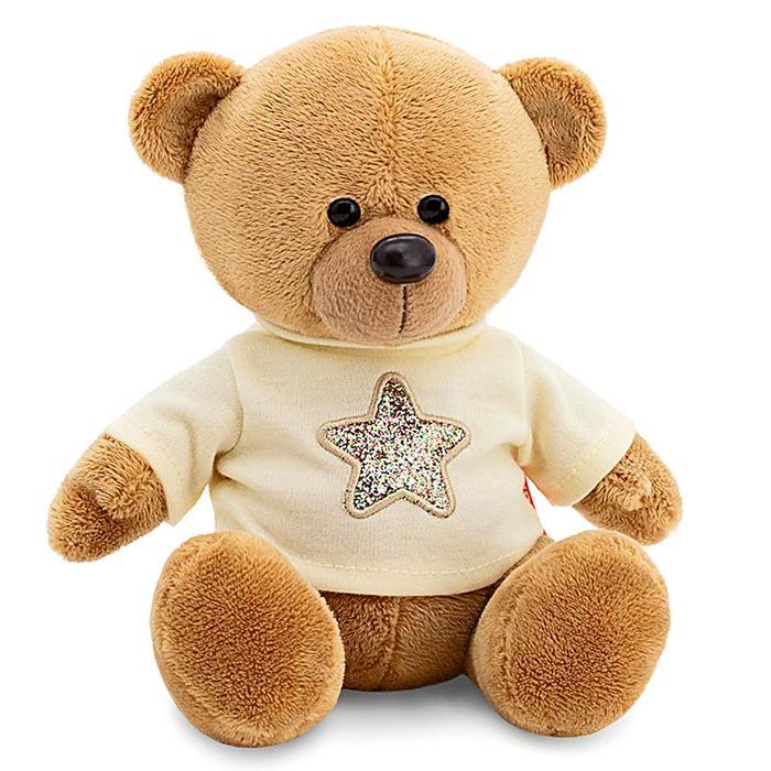 Мягкая игрушка «Медведь Топтыжкин», звезда, цвет коричневый, 17 см - фото 1 - id-p199290272