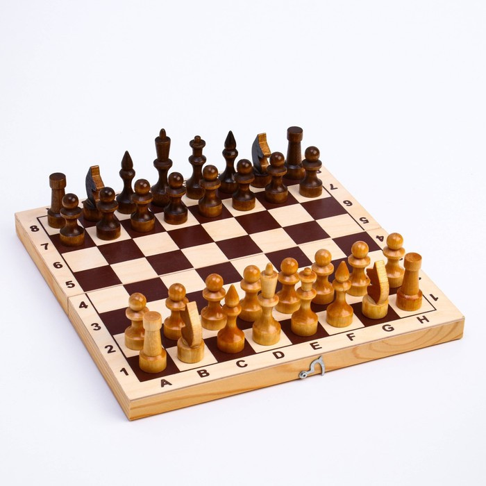 Шахматные фигуры обиходные, дерево, король 7.2 см, пешка 4.5 см, d-2 см - фото 2 - id-p199297977
