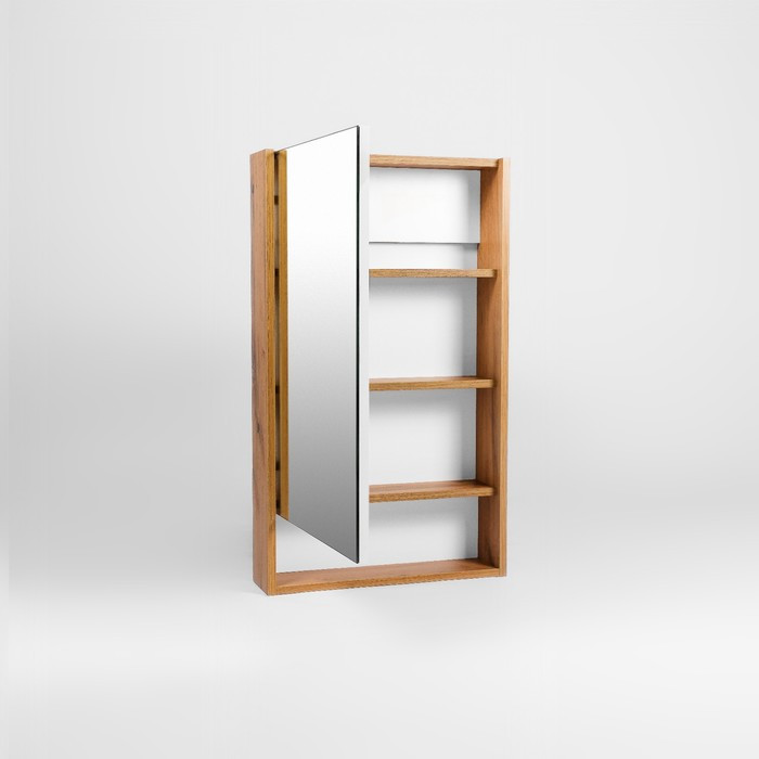 Зеркало-шкаф VIANT «Мальта 50» 500х134х850 мм, правый/левый, без света - фото 3 - id-p199304145