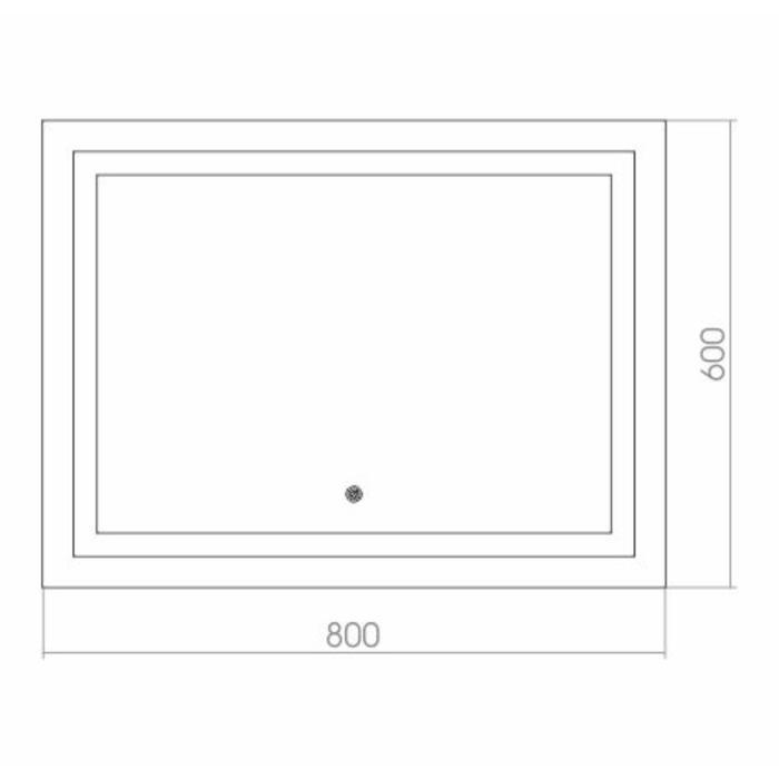 Зеркало с LED подсветкой «Адель» 800х600 мм, сенсорный выключатель, диммер - фото 4 - id-p199304163