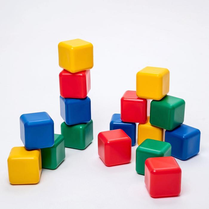 Набор цветных кубиков, 16 штук, 12 х 12 см - фото 1 - id-p199288455