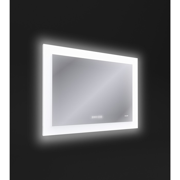 Зеркало Cersanit LED 060 DESIGN PRO 80x60 см, с подсветкой, антизапотевание, часы - фото 2 - id-p199304200