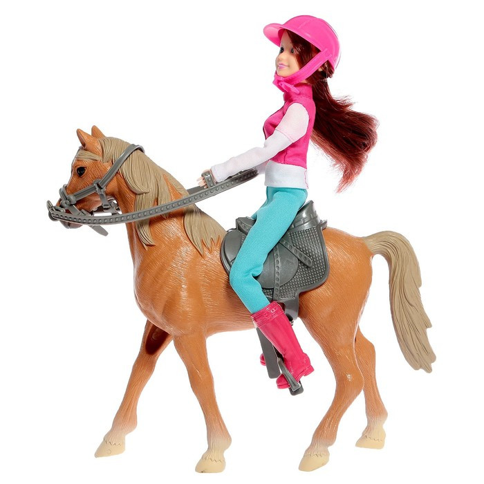 Набор игровой лошадка с куклой шарнирной, с аксессуарами - фото 2 - id-p199295471