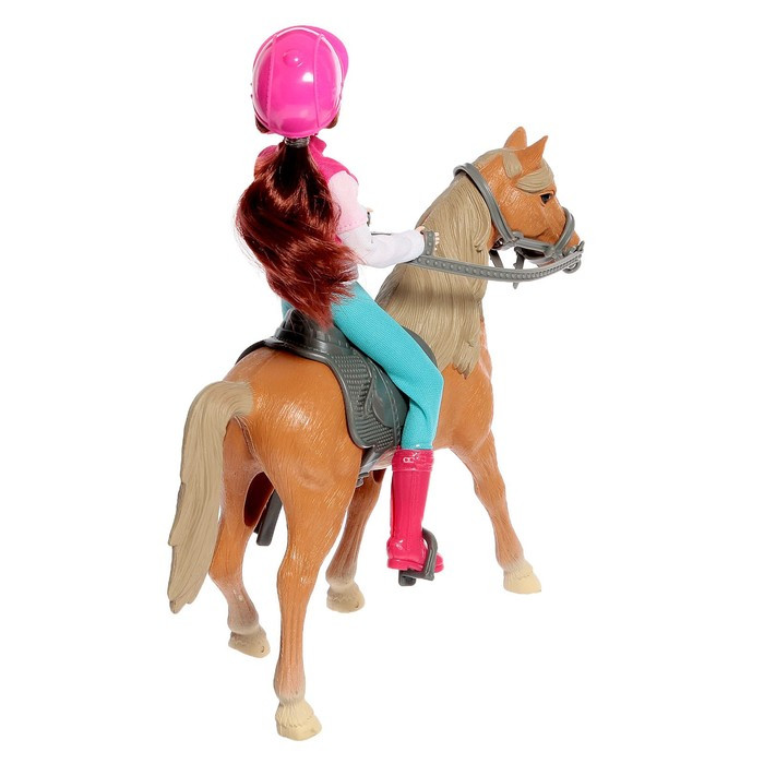 Набор игровой лошадка с куклой шарнирной, с аксессуарами - фото 3 - id-p199295471