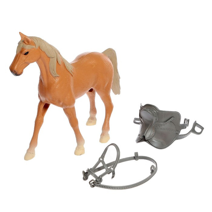 Набор игровой лошадка с куклой шарнирной, с аксессуарами - фото 5 - id-p199295471
