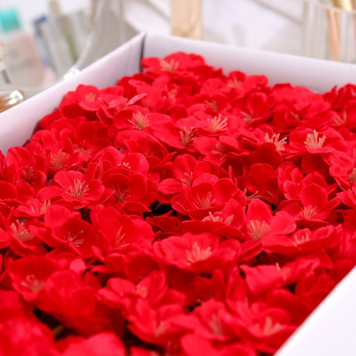 Цветы сакуры мыльные красные, набор 50 шт - фото 3 - id-p199300756