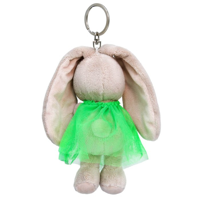 Мягкая игрушка-брелок «Зайка Ми в зелёном платье, с морковкой», 14 см - фото 3 - id-p199290350