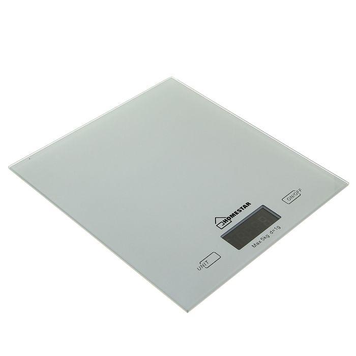 Весы кухонные HOMESTAR HS-3006, электронные, до 5 кг, серебристые - фото 1 - id-p199303445