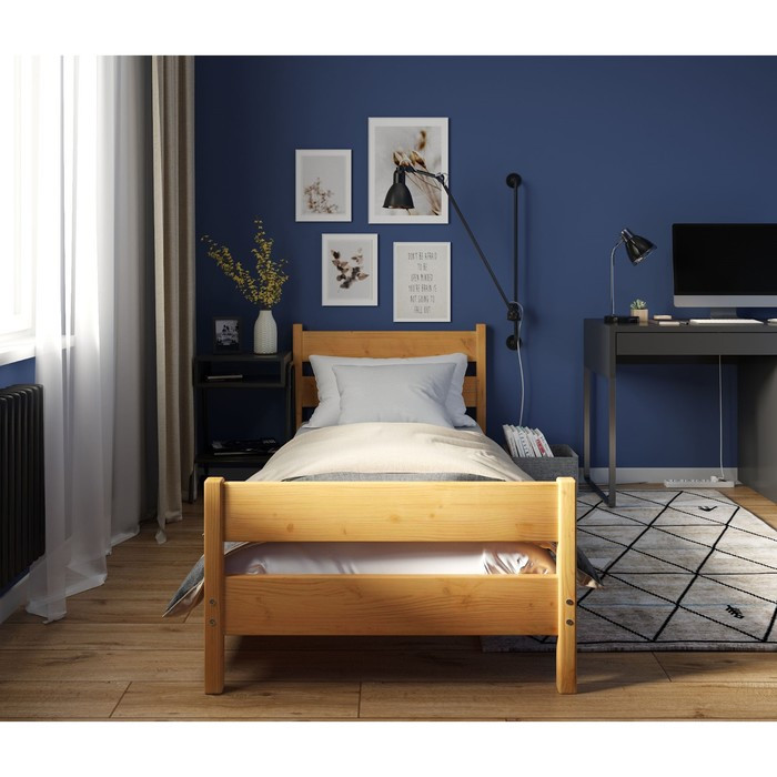 Кровать «Фрида», 90 × 200 см, массив сосны, без покрытия - фото 2 - id-p199314807
