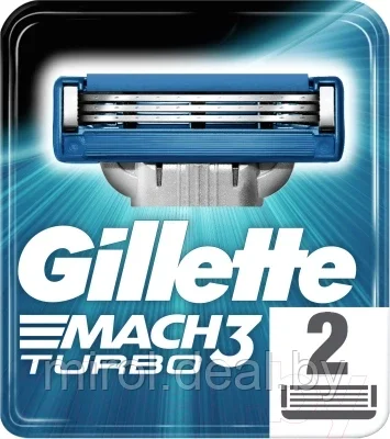 Набор сменных кассет Gillette Mach3 Turbo - фото 3 - id-p199318228
