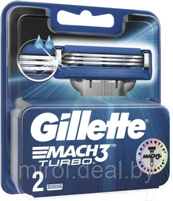 Набор сменных кассет Gillette Mach3 Turbo - фото 4 - id-p199318228