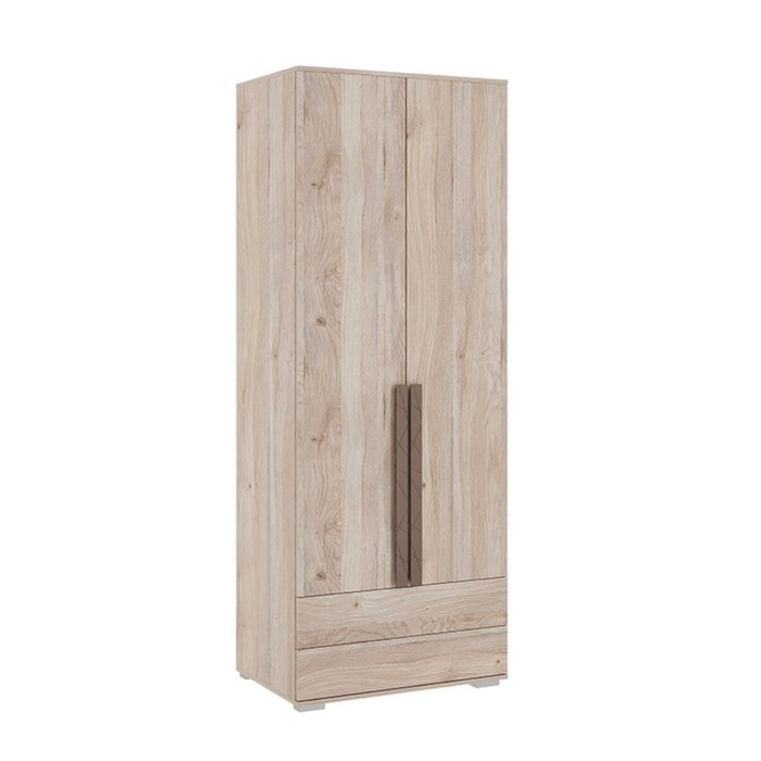 Шкаф двухдверный «Лайк 55.01», 800 × 550 × 2100 мм, цвет дуб мария / какао - фото 1 - id-p199312362