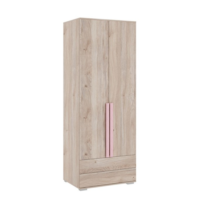 Шкаф двухдверный «Лайк 55.01», 800 × 550 × 2100 мм, цвет дуб мария / роуз - фото 1 - id-p199312363