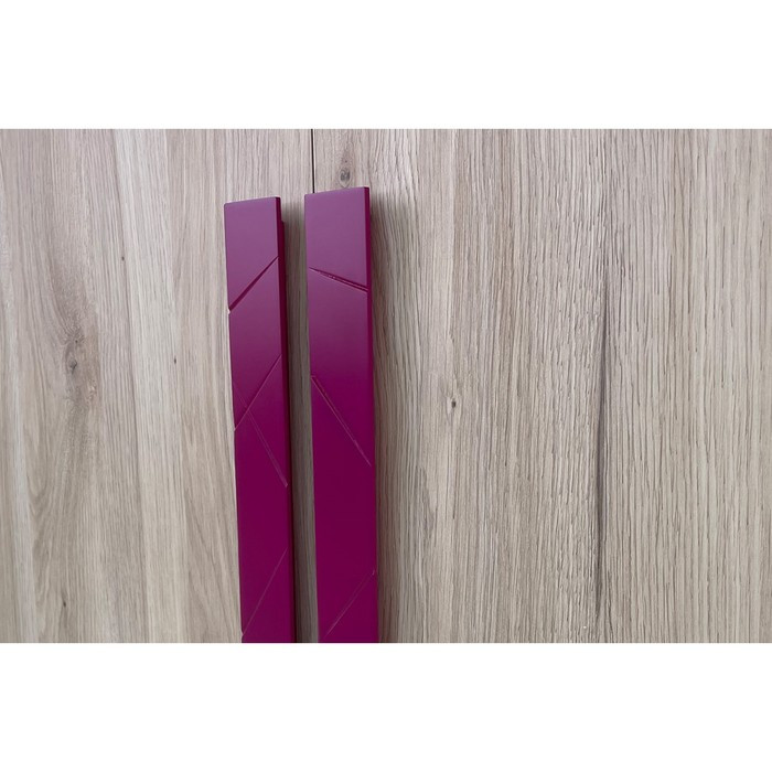 Шкаф двухдверный «Лайк 55.01», 800 × 550 × 2100 мм, цвет дуб мария / фуксия - фото 2 - id-p199312364