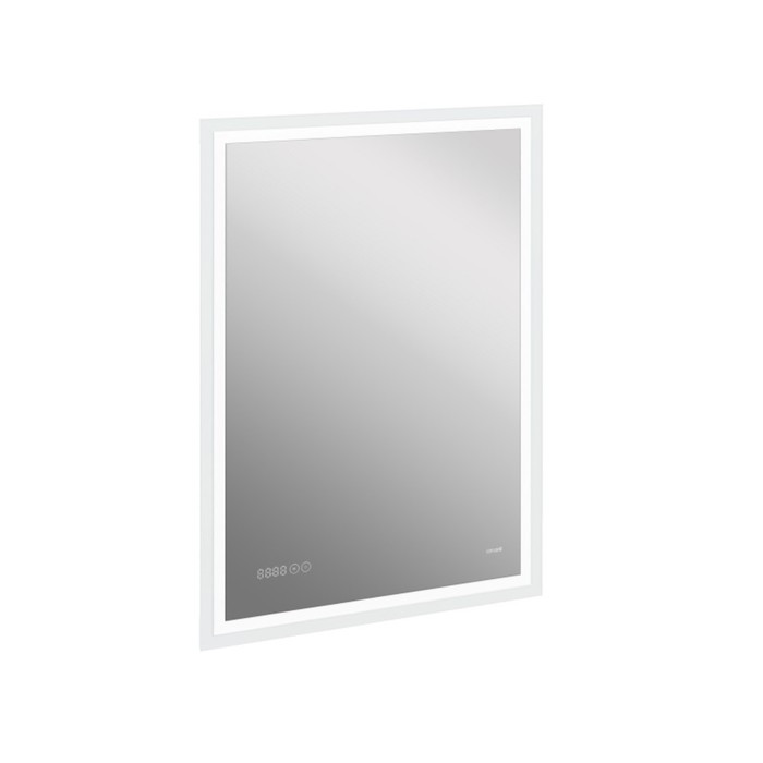 Зеркало Cersanit LED 080 design pro 60x85 см, с подсветкой, часы, с антизапотеванием, прямоугольное - фото 2 - id-p199304285