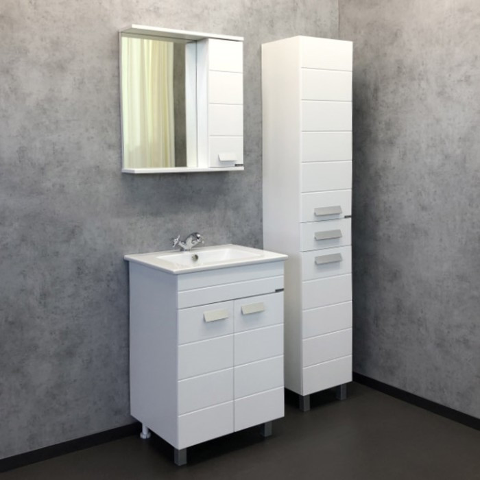 Зеркало-шкаф COMFORTY «Модена М-60» цвет белый матовый - фото 2 - id-p199308865