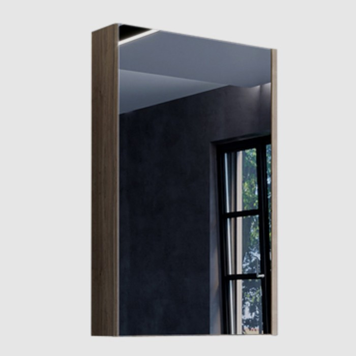 Зеркало-шкаф COMFORTY «Порто-50» дуб темно-коричневый - фото 1 - id-p199308886