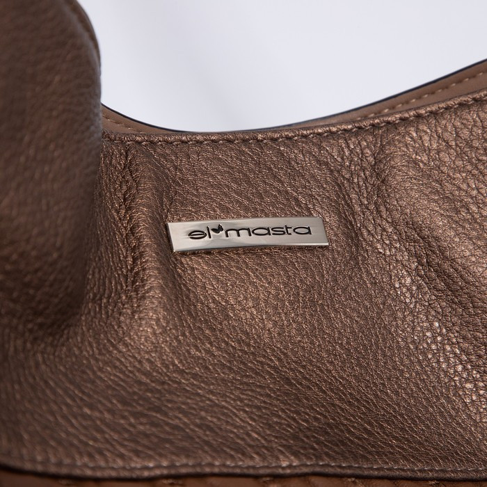 Сумка-мешок El Masta на молнии, наружный карман, длинный ремень, цвет коричневый - фото 5 - id-p199284679