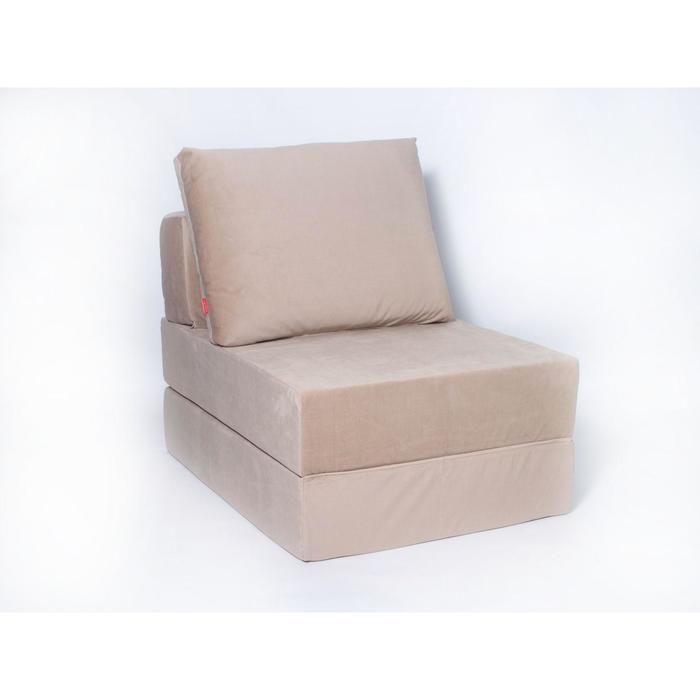 Кресло-кровать «Окта», размер 75x100 см, цвет бежевый, велюр - фото 1 - id-p199322070