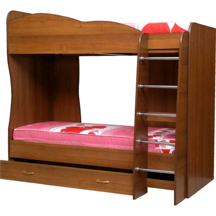 Кровать детская двухъярусная «Юниор 2», 800 × 2000 мм, лдсп, цвет итальянский орех - фото 1 - id-p199311345