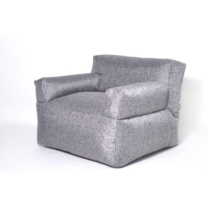 Кресло бескаркасное «Уют», размер 80x90 см, цвет серый , рогожка - фото 2 - id-p199321916