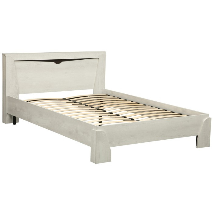 Кровать «Лючия» 33.09-02, 1600 × 2000 мм, ортопед. основание, цвет бетон пайн белый/венге - фото 2 - id-p199314920