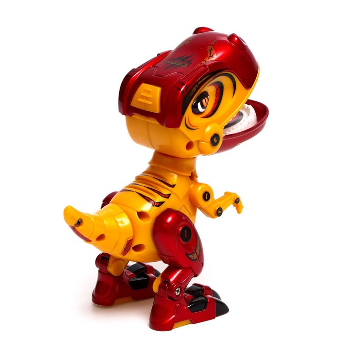 Робот «Динобот», реагирует на прикосновение, световые и звуковые эффекты, цвет жёлтый - фото 3 - id-p199296365