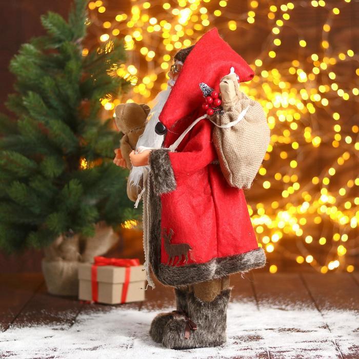 Дед Мороз "В красной шубке с мишкой" 22х45 см - фото 2 - id-p199298209