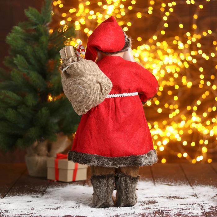 Дед Мороз "В красной шубке с мишкой" 22х45 см - фото 3 - id-p199298209