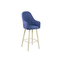 Барный стул Дэгни Инфинити 10 синий/ Хард металл Бежевый