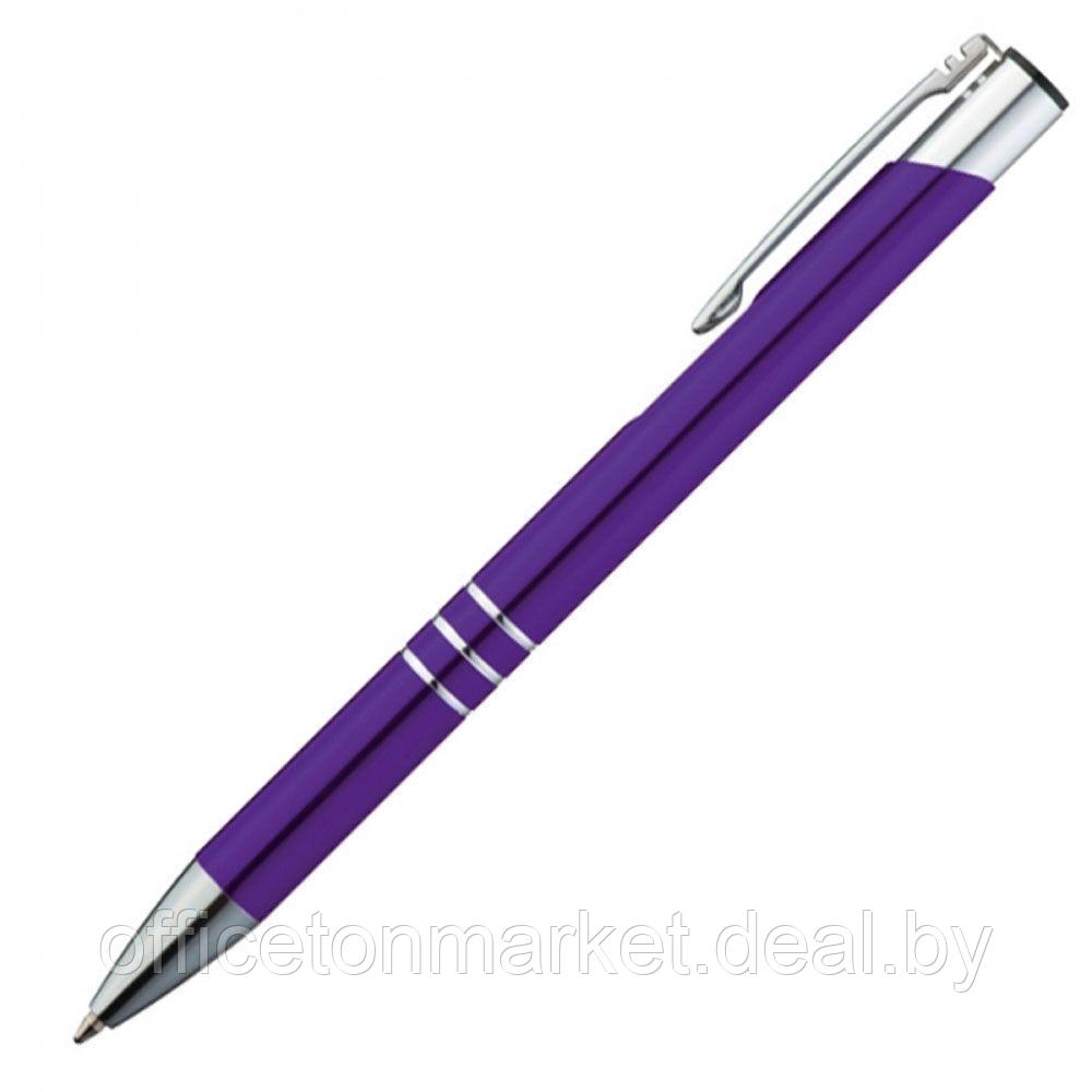 Ручка шариковая автоматическая "Ascot", 0.7 мм, фиолетовый, серебристый стерж. синий - фото 2 - id-p199168999