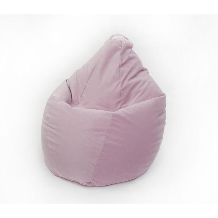 Кресло-мешок «Груша большая», размер 135x90 см, цвет розовый, велюр - фото 1 - id-p199321783