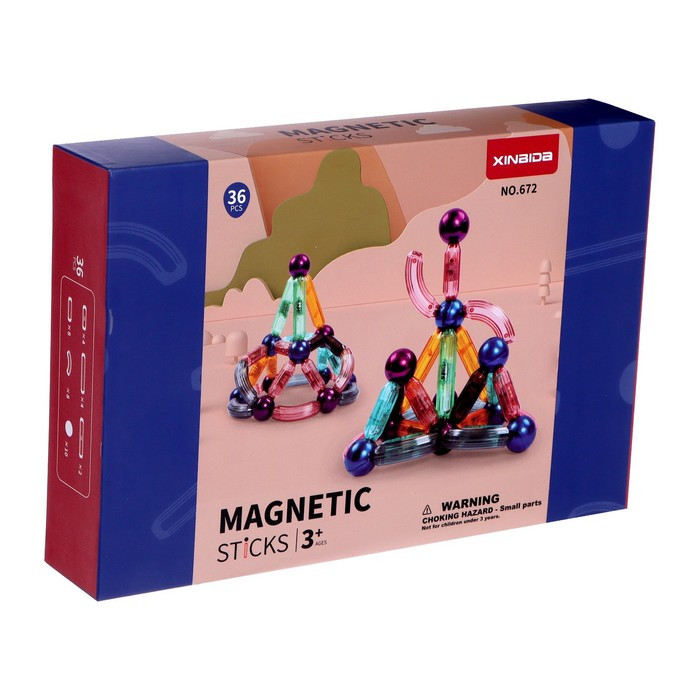 Конструктор магнитный для малышей «Магические палочки», 36 деталей - фото 8 - id-p199330587