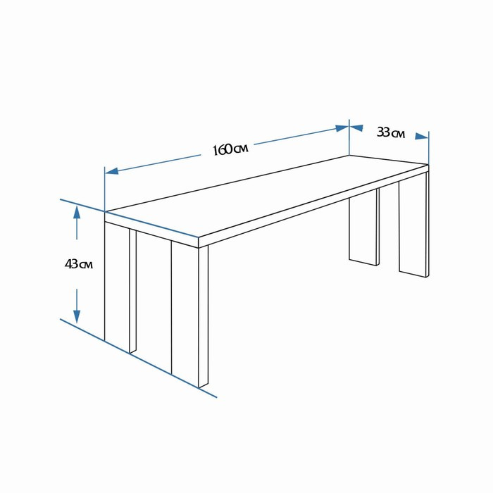 Лавка к набору "Дачный" 160х33х43 см - фото 2 - id-p199326906